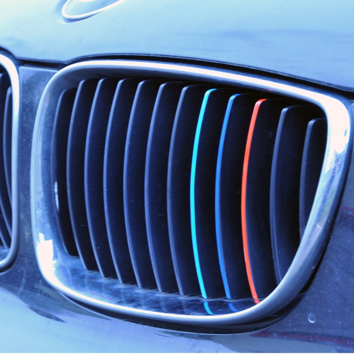 Nierenaufkleber für alle BMW Autos Dunkelblau/Rot/Weiß/Hellblau Nieren Aufkleber 